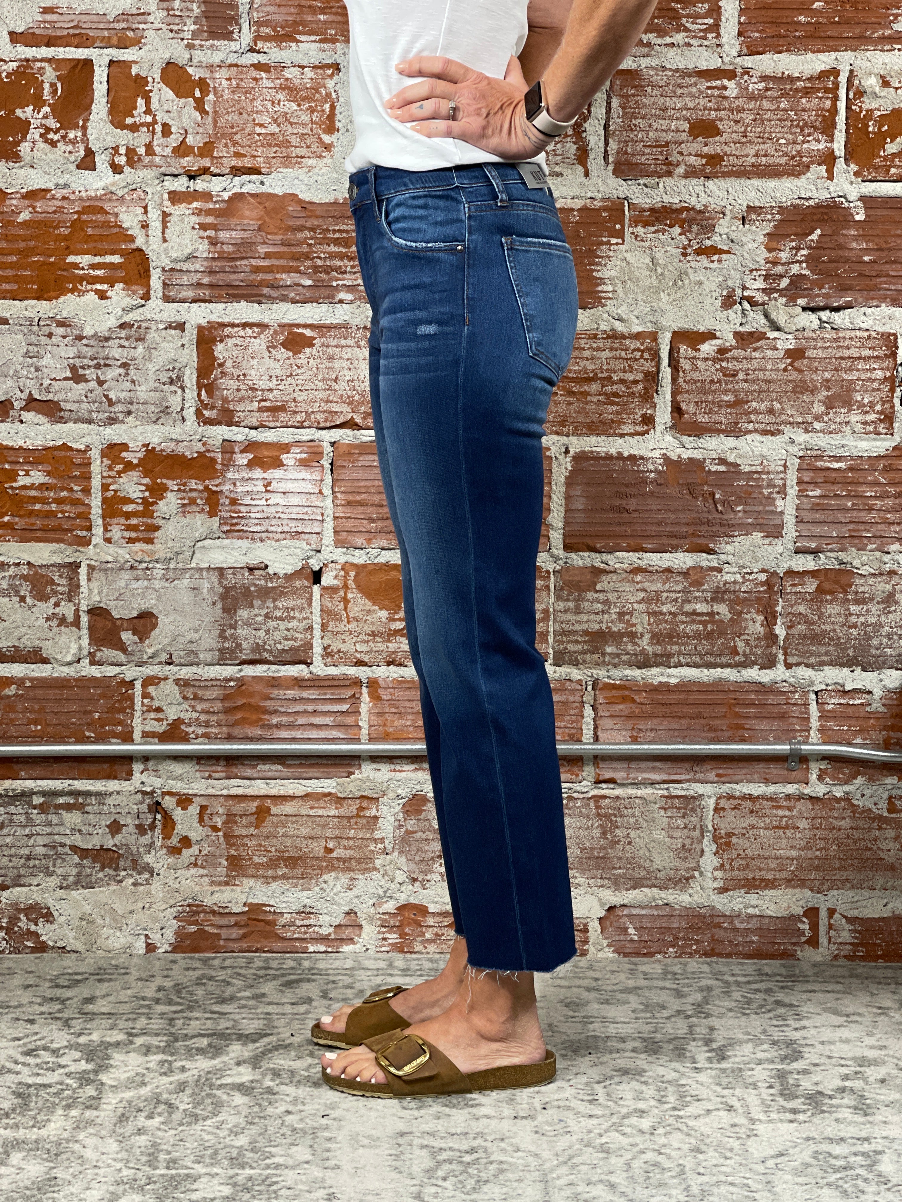 KUT from the Kloth Kelsey High Rise in Royal Wash-210 Denim-Little Bird Boutique