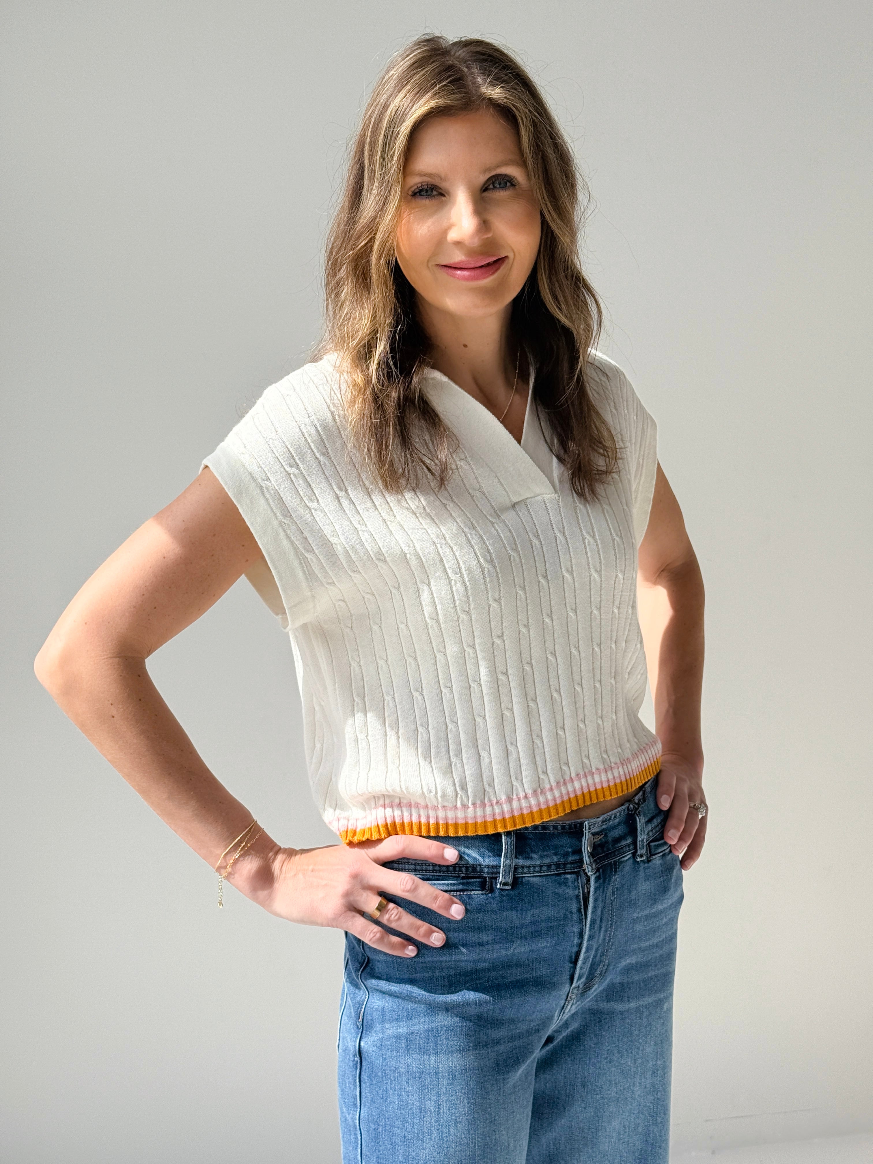 Flag and Anthem Rebecca Sweater Top-132 - Sweaters S/S (Dec - May)-Little Bird Boutique