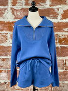 Z Supply Sonata Fleece Sweatshirt in Blue-142 Sweatshirts & Hoodies-Little Bird Boutique