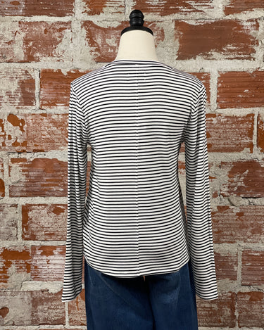 Thread and Supply Lauren Top in Black and White Stripe-121 - Jersey Tops F/W (June - Nov)-Little Bird Boutique