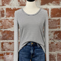 Thread and Supply Lauren Top in Black and White Stripe-121 - Jersey Tops F/W (June - Nov)-Little Bird Boutique