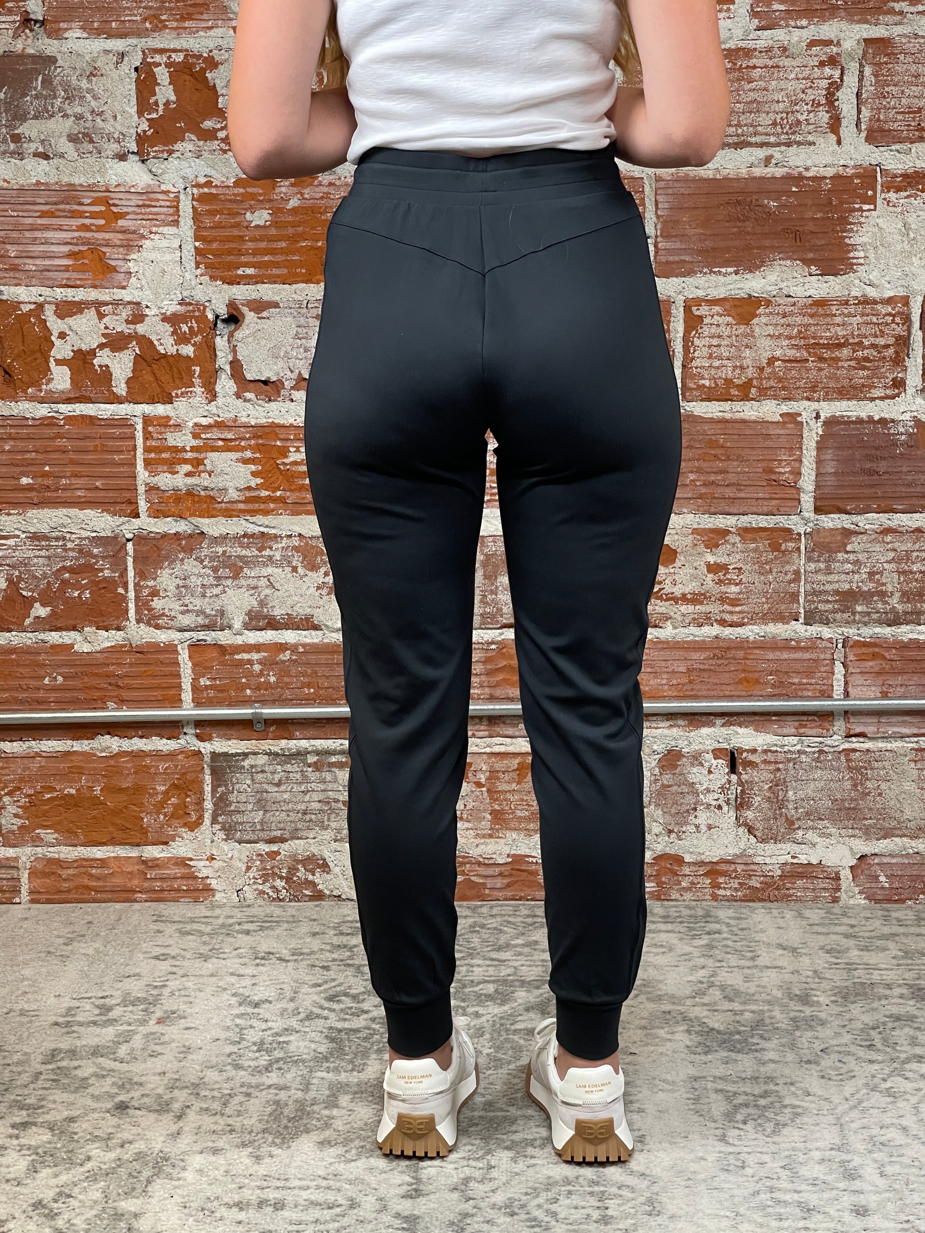 Thread and Supply Junie Travel Jogger in Black-220 Pants-Little Bird Boutique