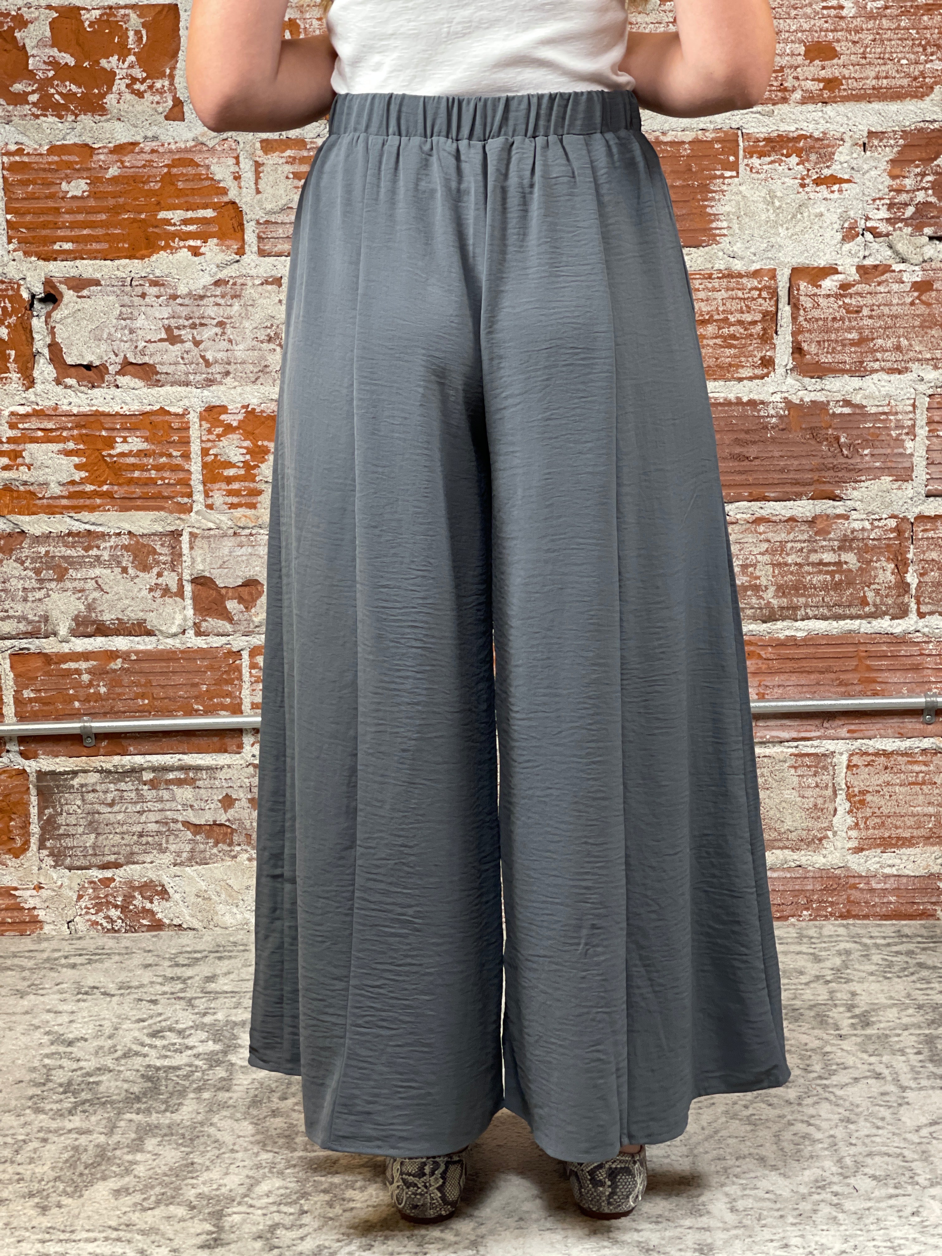 Fun Times Pants in Charcoal-220 Pants-Little Bird Boutique