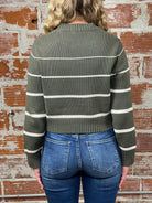 Z Supply Milan Stripe Sweater in Grape Leaf-131 - Sweaters F/W (June - Nov)-Little Bird Boutique