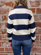 Thread and Supply Rugby Sweater in Ivory and Navy-131 - Sweaters F/W (June - Nov)-Little Bird Boutique