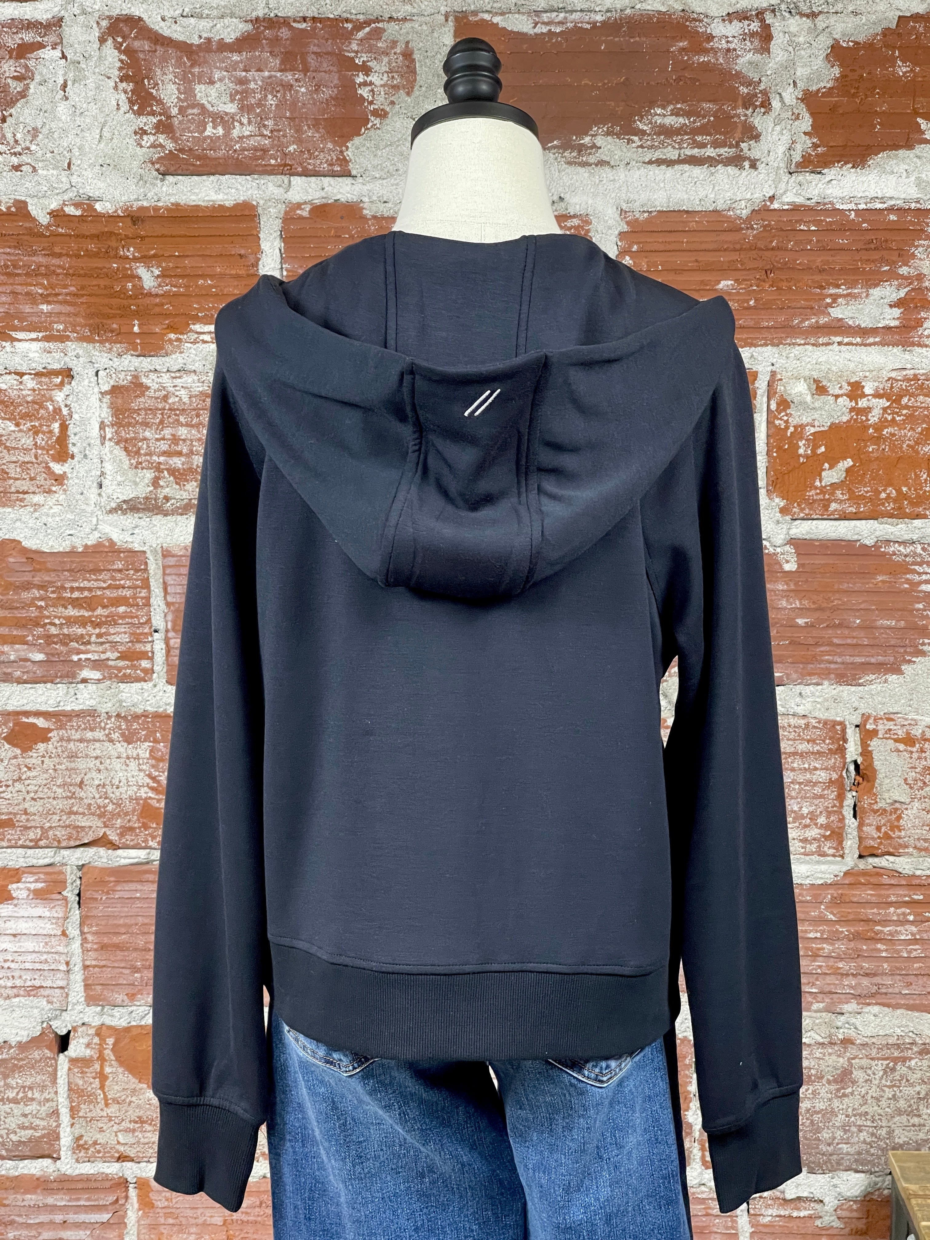 Thread and Supply Lella Hoodie in Black-142 Sweatshirts & Hoodies-Little Bird Boutique