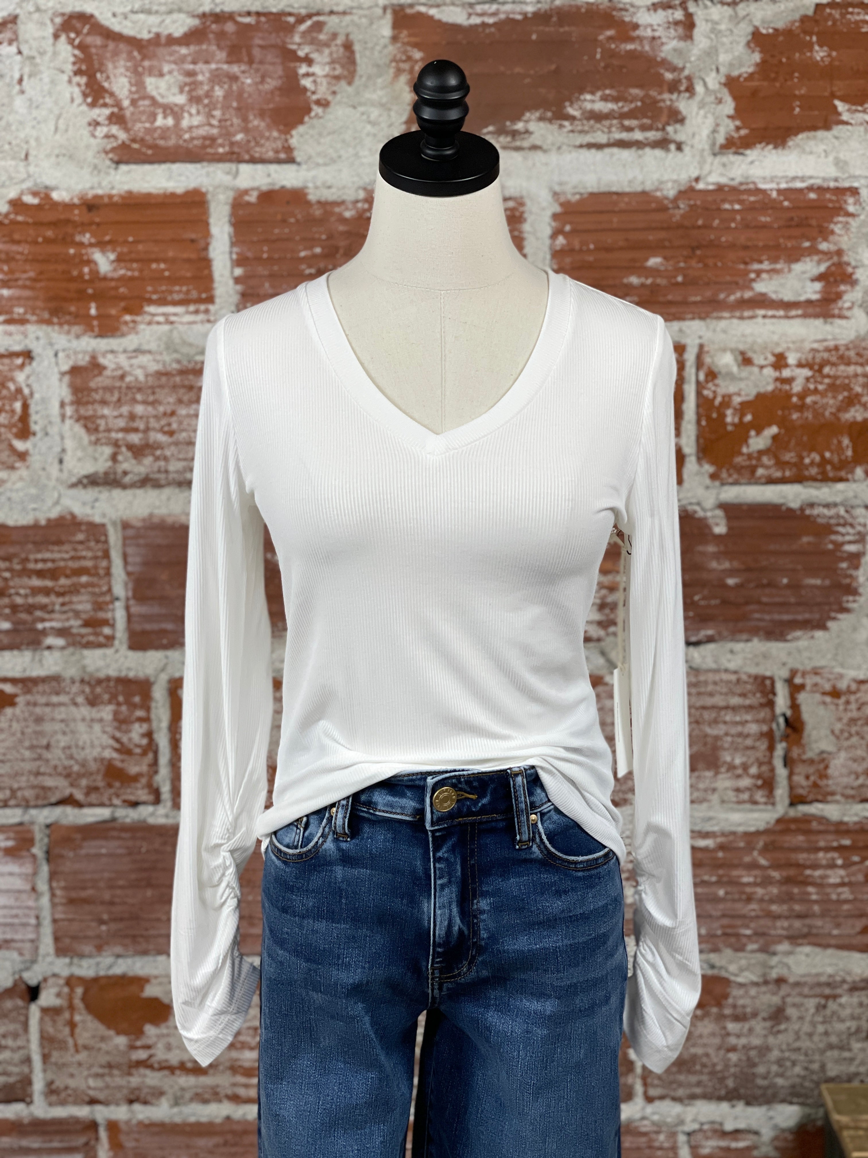 Another Love Sophie Top in White-121 - Jersey Tops F/W (June - Nov)-Little Bird Boutique