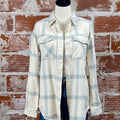 Thread and Supply Gracelyn Shirt in Cream Aqua Mist Plaid-111 - Woven Top F/W (June- Nov)-Little Bird Boutique