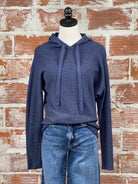 Rowdy Hoodie Sweater in Navy-131 - Sweaters F/W (June - Nov)-Little Bird Boutique