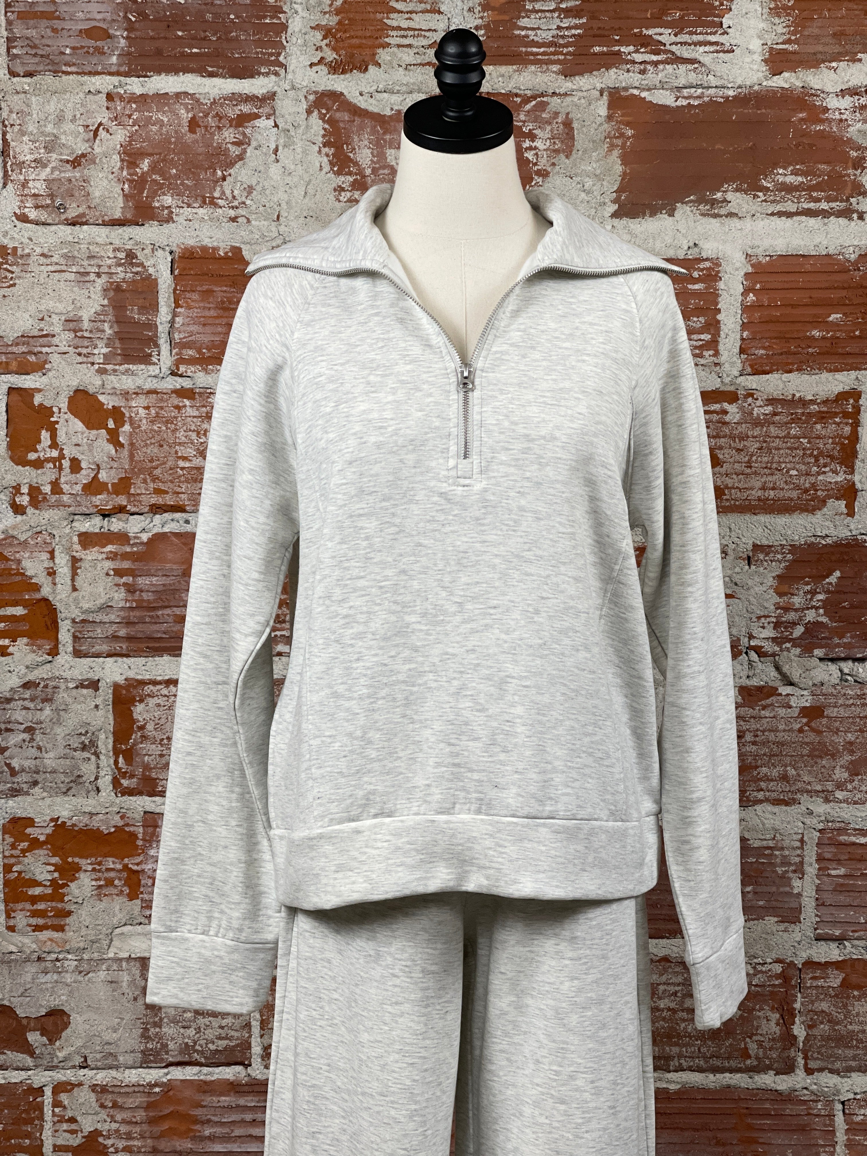 Matty M Stevie Top in Grey-142 Sweatshirts & Hoodies-Little Bird Boutique