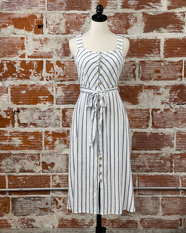Jak and Rae Amber Dress in White and Navy-151 Dresses - Short-Little Bird Boutique