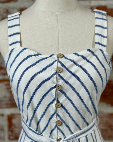 Jak and Rae Amber Dress in White and Navy-151 Dresses - Short-Little Bird Boutique