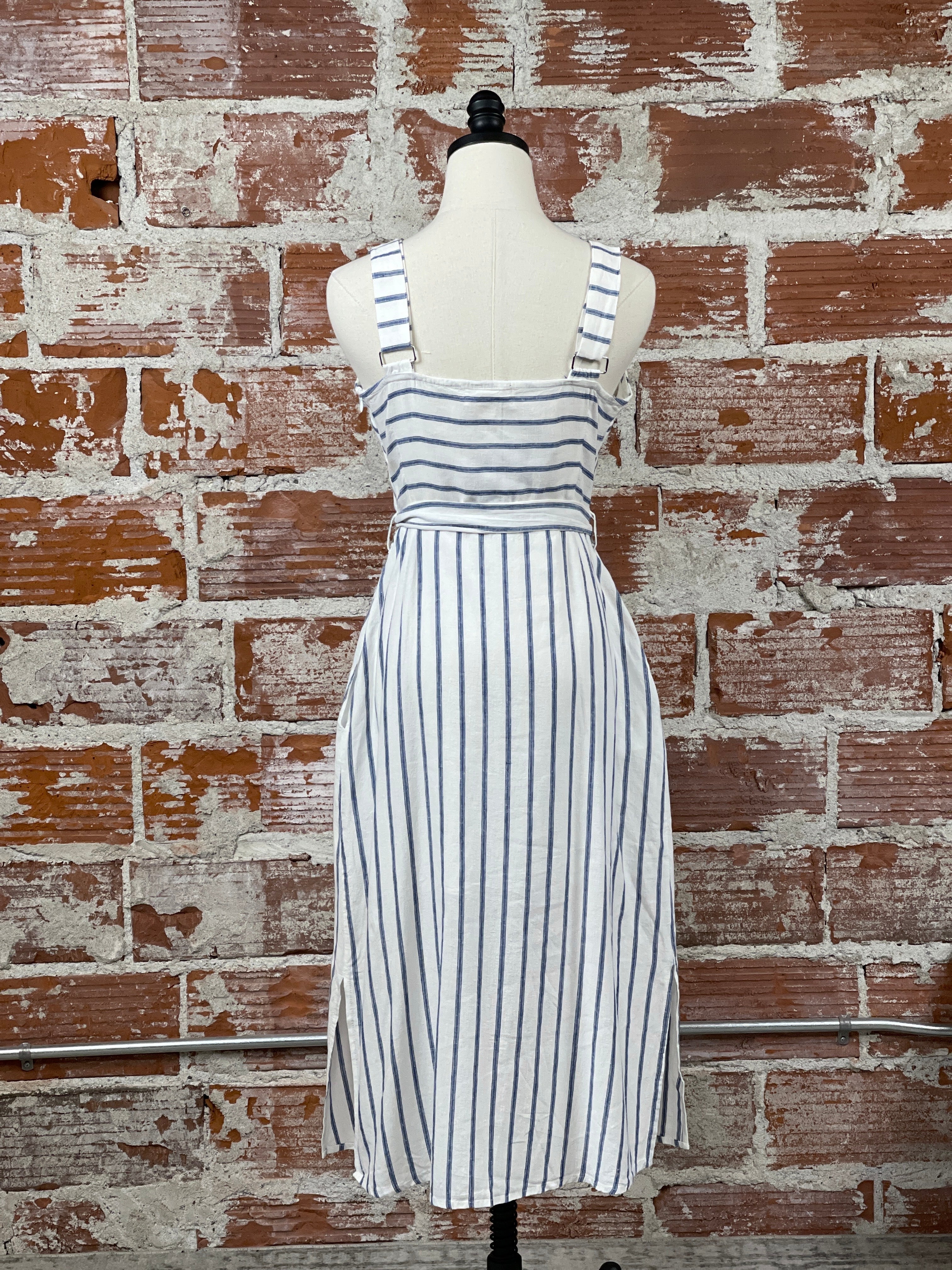 Jak and Rae Amber Dress in White and Navy-151 Dresses - Short-Little Bird Boutique