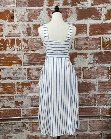Jak and Rae Amber Dress in White and Navy-151 Dresses - Short-Little Bird Boutique