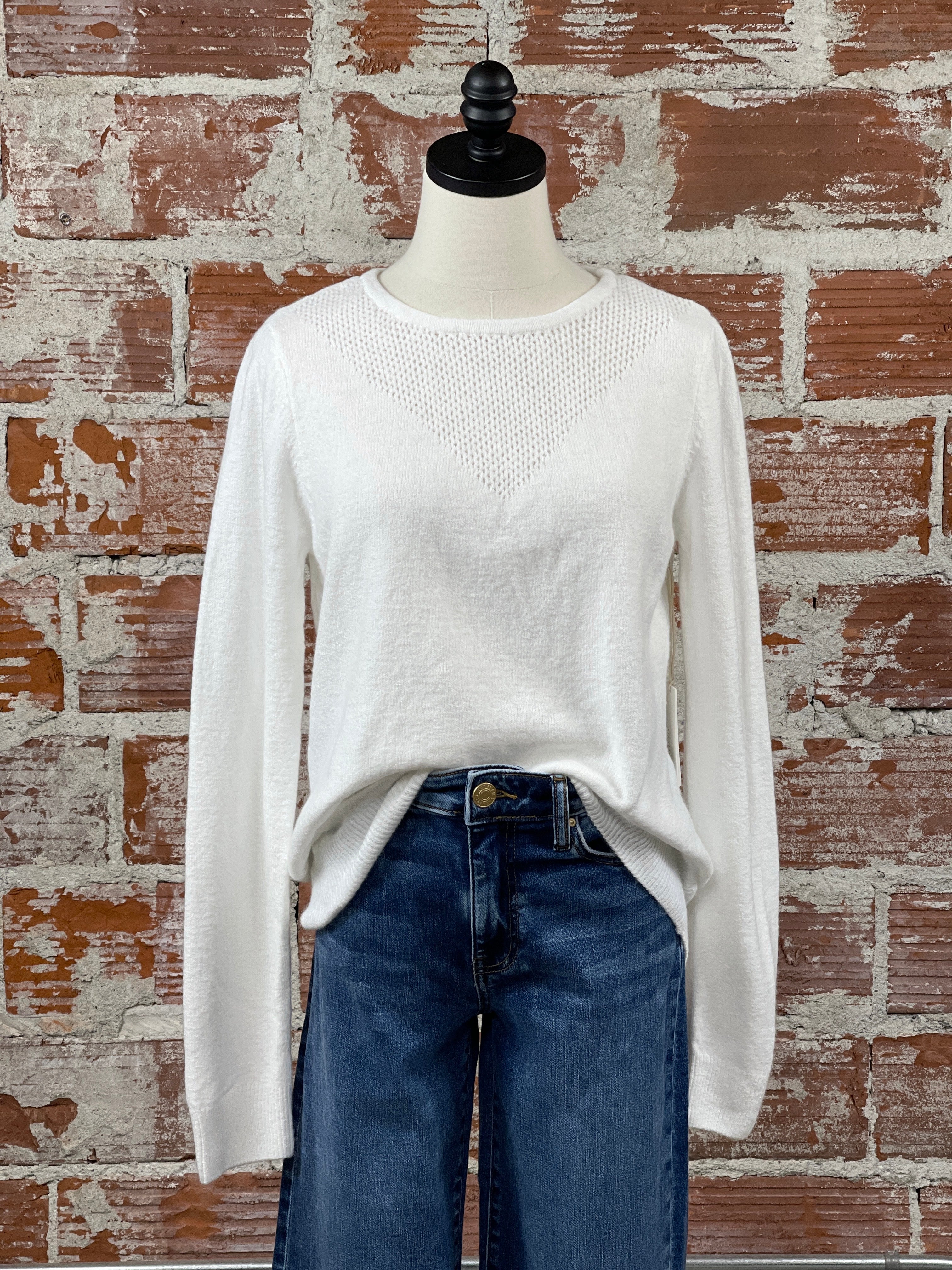 Matty M Lena Sweater in Ivory-132 - Sweaters S/S (Dec - May)-Little Bird Boutique