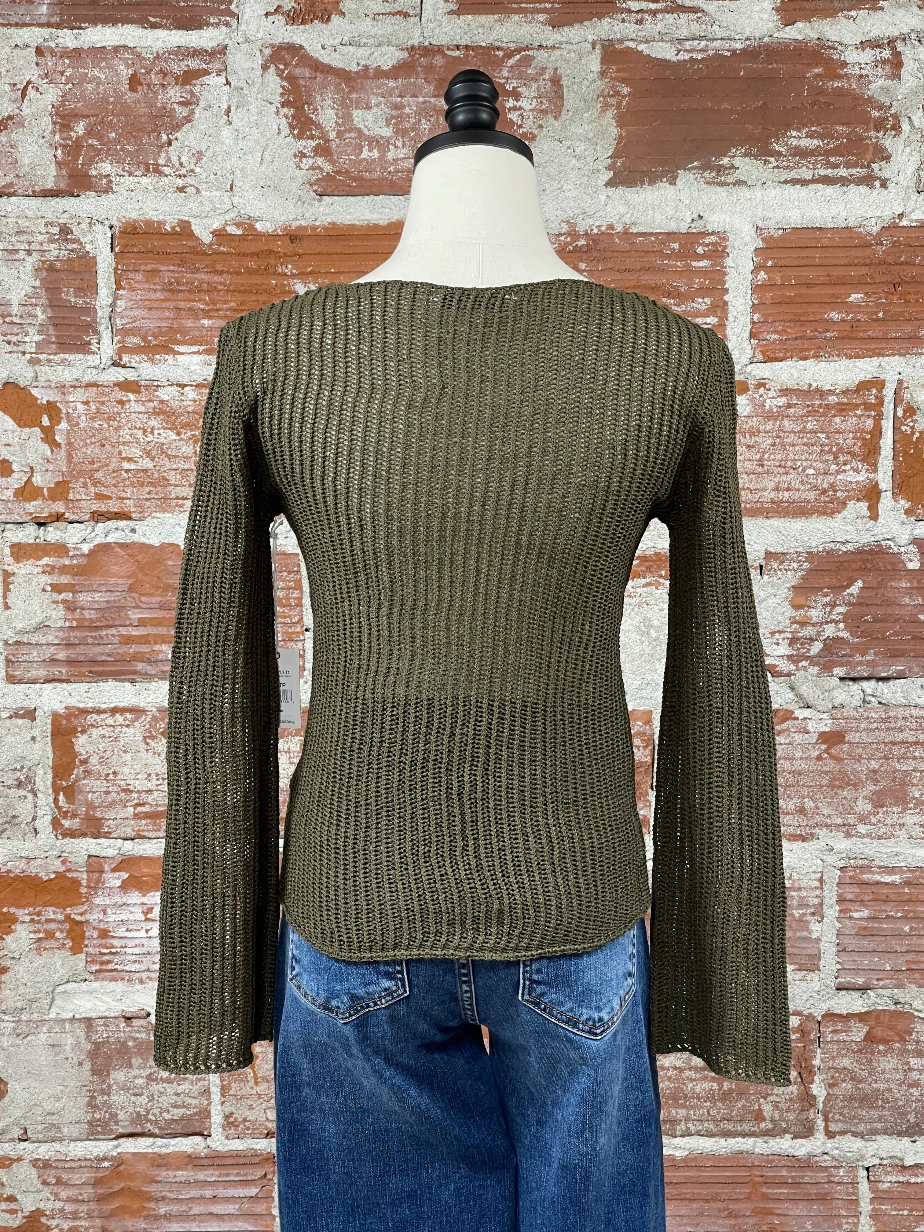 Dex Amiri Sweater in Deep Olive-131 - Sweaters F/W (June - Nov)-Little Bird Boutique