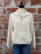 Molly Knit Jacket in Off White-131 - Sweaters F/W (July - Dec)-Little Bird Boutique