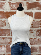 Matty M Ribbed Tank in Heather Gray-121 - Jersey Tops F/W (June - Nov)-Little Bird Boutique