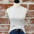 Matty M Ribbed Tank in Heather Gray-121 - Jersey Tops F/W (June - Nov)-Little Bird Boutique