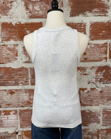 Matty M Ribbed Tank in Heather Gray-121 - Jersey Tops F/W (June - Nov)-Little Bird Boutique