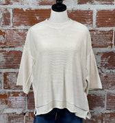 Lyla Top in Ecru-121 - Jersey Tops F/W (June - Nov)-Little Bird Boutique