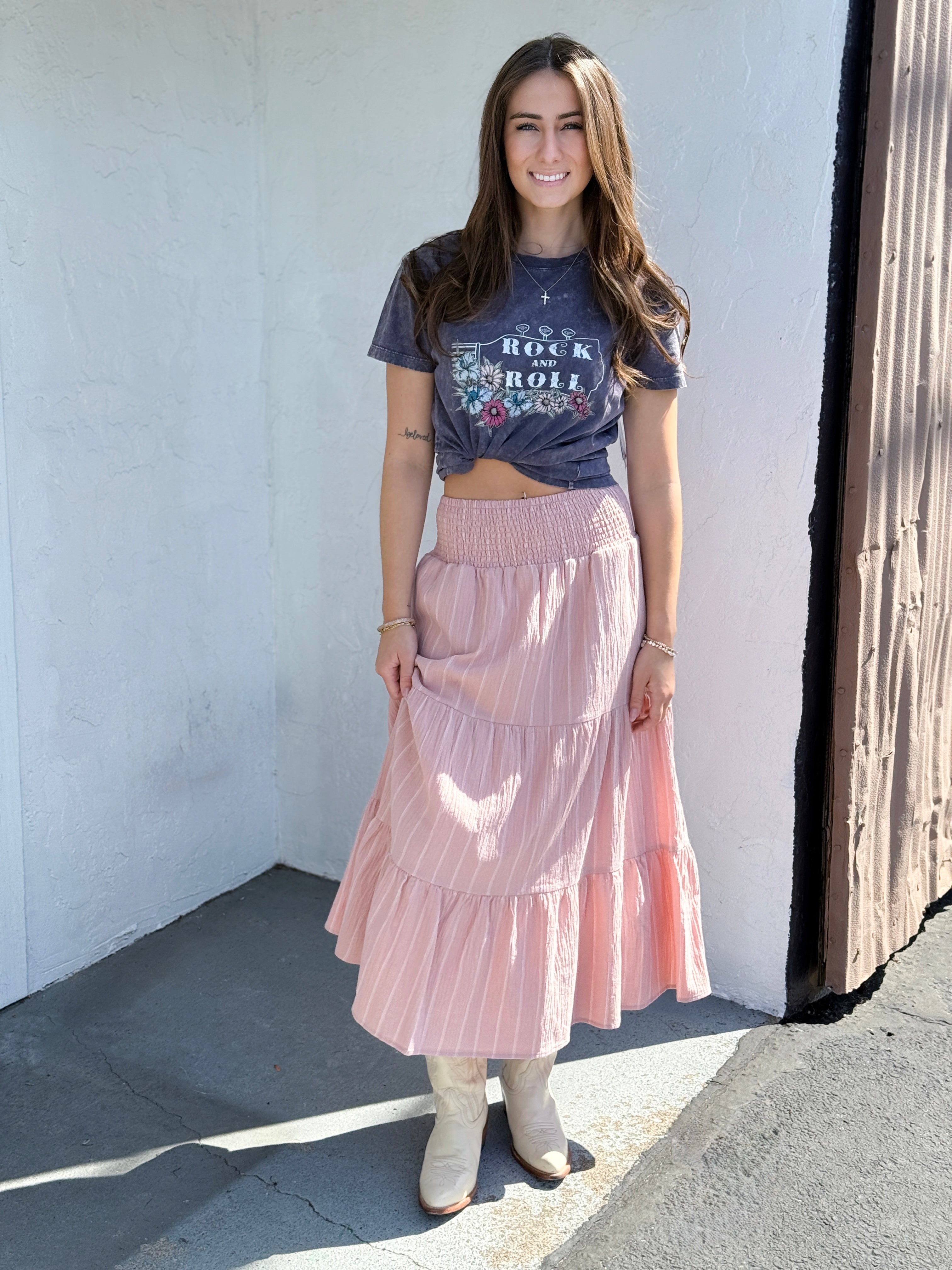 Flag & Anthem Rock and Roll Graphic Tee-122 - Jersey Tops S/S (Dec - May)-Little Bird Boutique