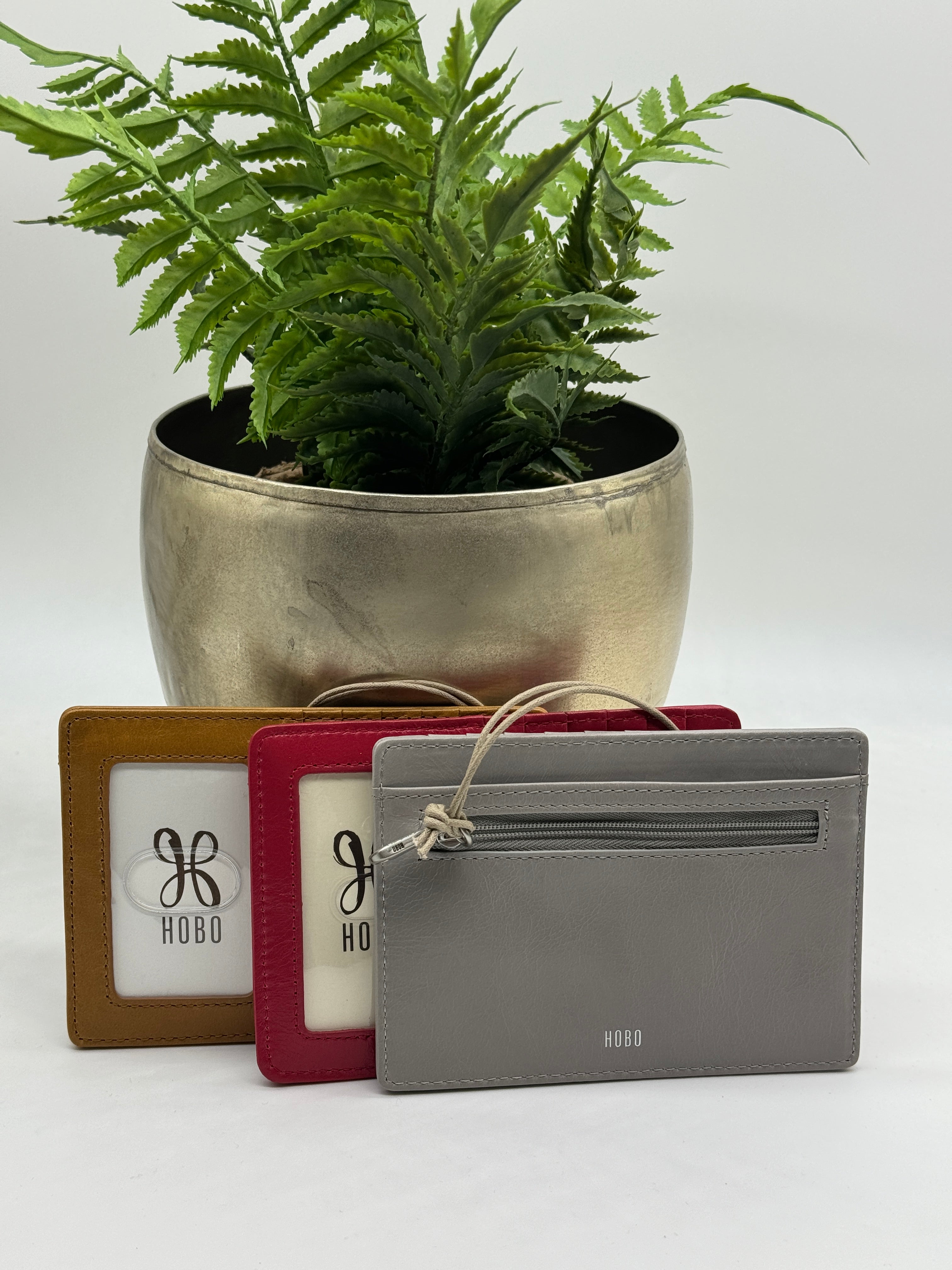 HOBO Euro Slide Card Case in Light Grey-344 Wallets/Clutches-Little Bird Boutique