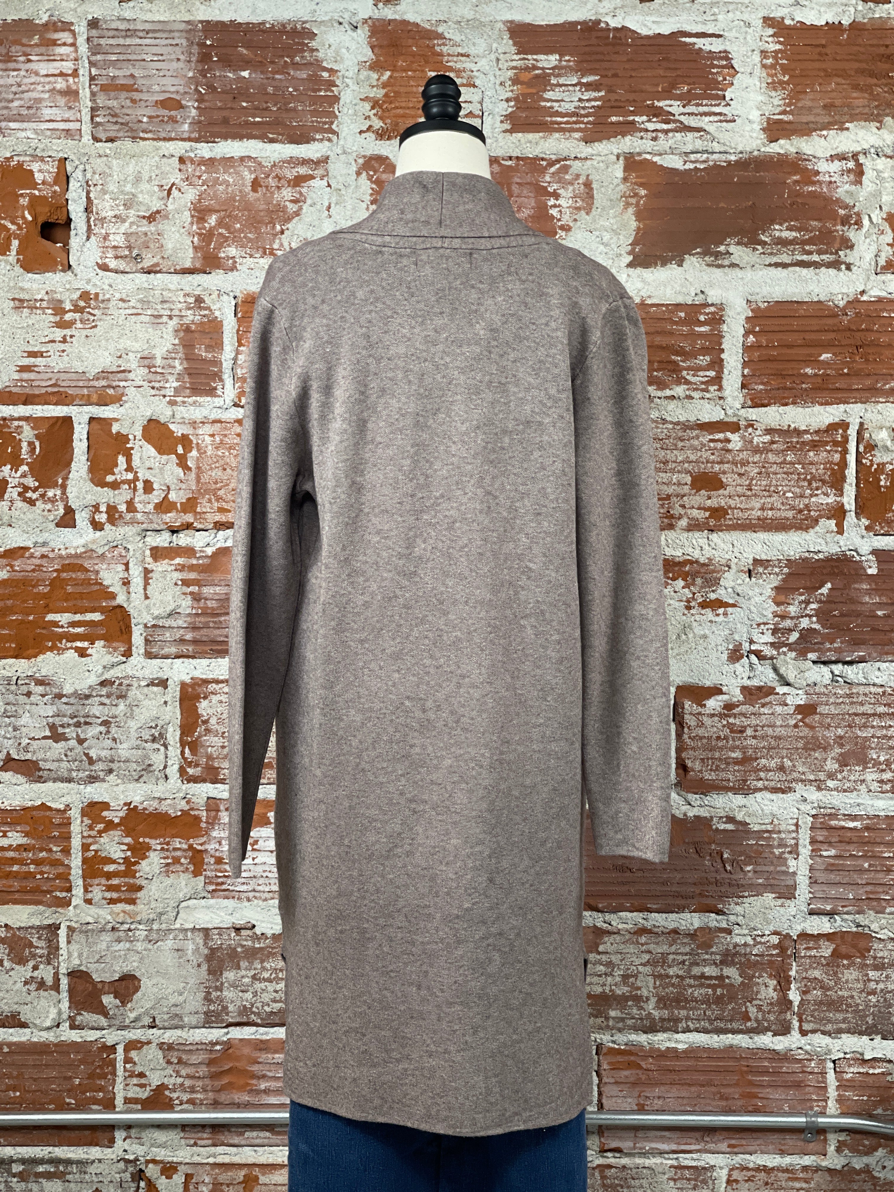 Linda Long Line Sweater in Cocoa-131 - Sweaters F/W (July - Dec)-Little Bird Boutique