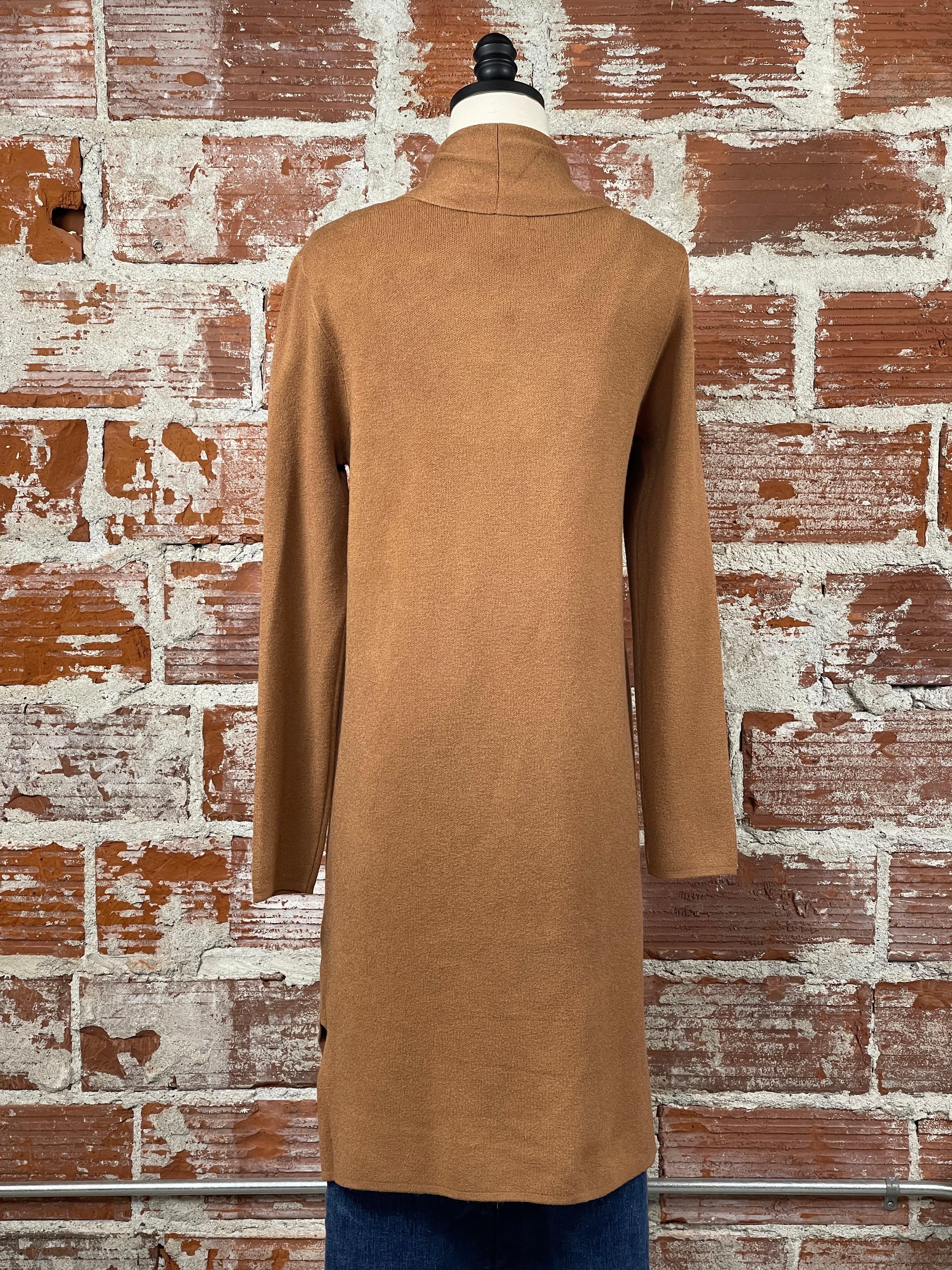 Linda Long Line Sweater in Camel-131 - Sweaters F/W (June - Nov)-Little Bird Boutique