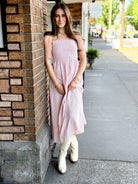 Sophie Dress in Red and White Stripe-152 Dresses - Long-Little Bird Boutique