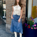 Addie Crochet Vest in Natural-132 - Sweaters S/S (Dec - May)-Little Bird Boutique