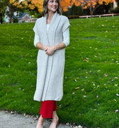 Fernando Chunky Knit Long Gilet in Beige-131 - Sweaters F/W (June - Nov)-Little Bird Boutique