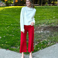 Kut from the Kloth Meg Pants in Ruby Red-220 Pants-Little Bird Boutique