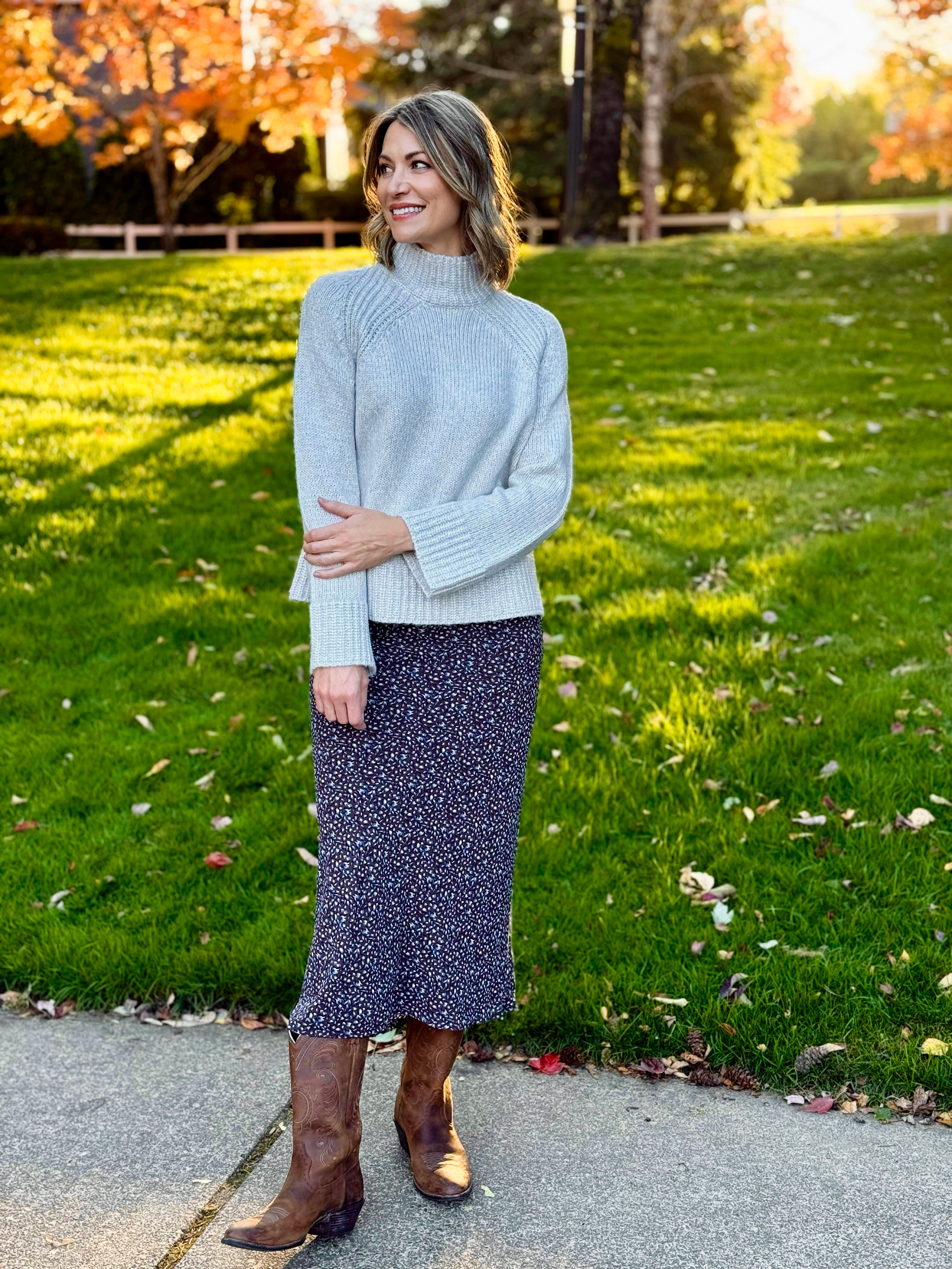 Z Supply Yelena Aspen Floral Maxi Skirt in Java-231 Skirts-Little Bird Boutique