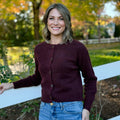 Sanctuary Boucle Cardi in Dark Crimson-131 - Sweaters F/W (June - Nov)-Little Bird Boutique