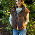 Mocha Puffer Vest in Dark Brown-141 Outerwear Coats & Jackets-Little Bird Boutique