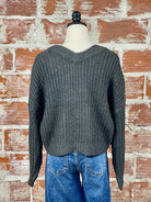 Joni Sweater in Ash Grey-131 - Sweaters F/W (June - Nov)-Little Bird Boutique