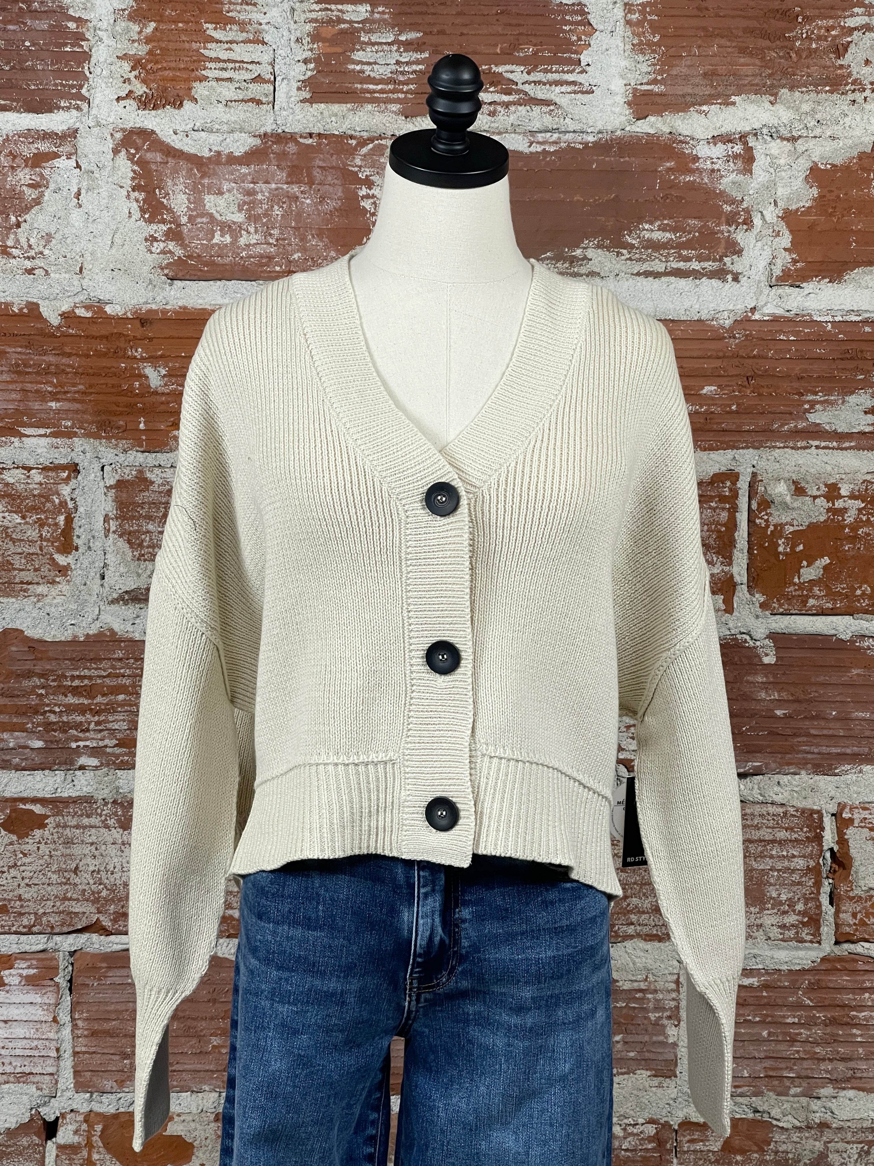 Sumire Cardigan Sweater in White Beach-131 - Sweaters F/W (June - Nov)-Little Bird Boutique