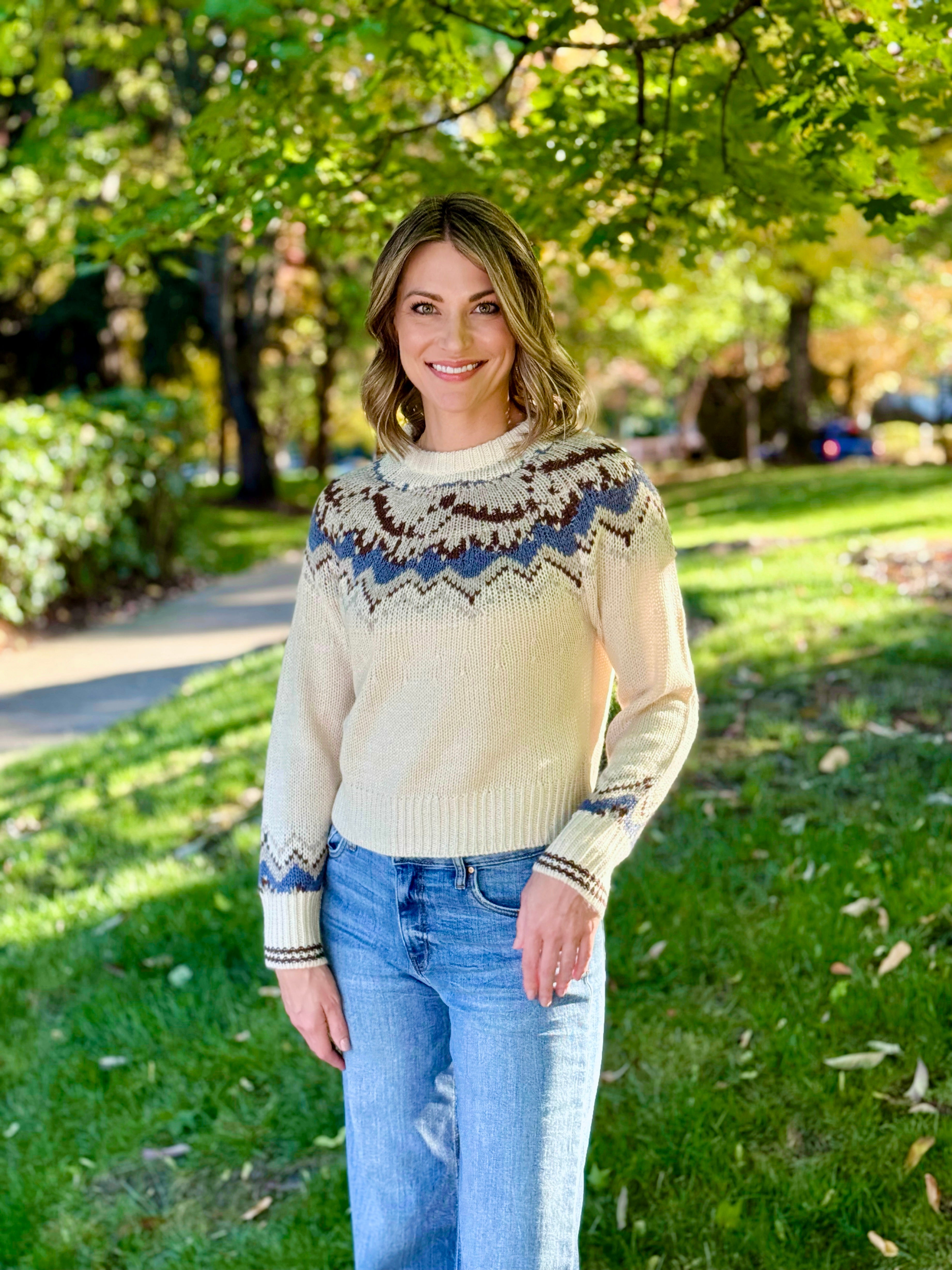 Weekend Los Angeles Vega Sweater in Cream-131 - Sweaters F/W (June - Nov)-Little Bird Boutique