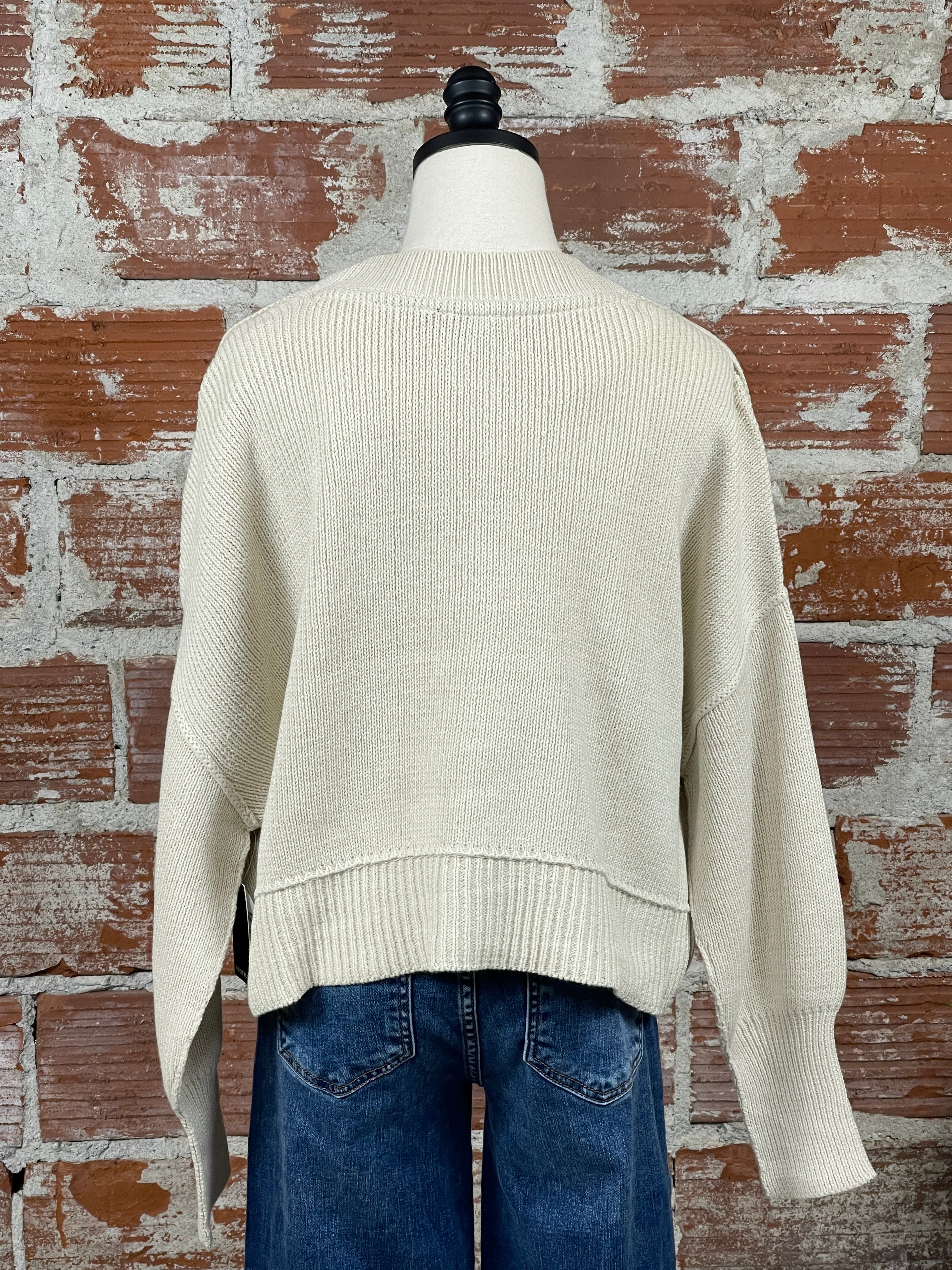 Sumire Cardigan Sweater in White Beach-131 - Sweaters F/W (June - Nov)-Little Bird Boutique