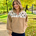Wildflower Sherpa Pullover-141 Outerwear Coats & Jackets-Little Bird Boutique