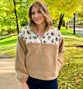 Wildflower Sherpa Pullover-141 Outerwear Coats & Jackets-Little Bird Boutique