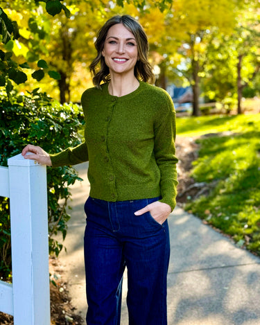 Sanctuary Must-Have Cardi in Martini Olive-131 - Sweaters F/W (June - Nov)-Little Bird Boutique