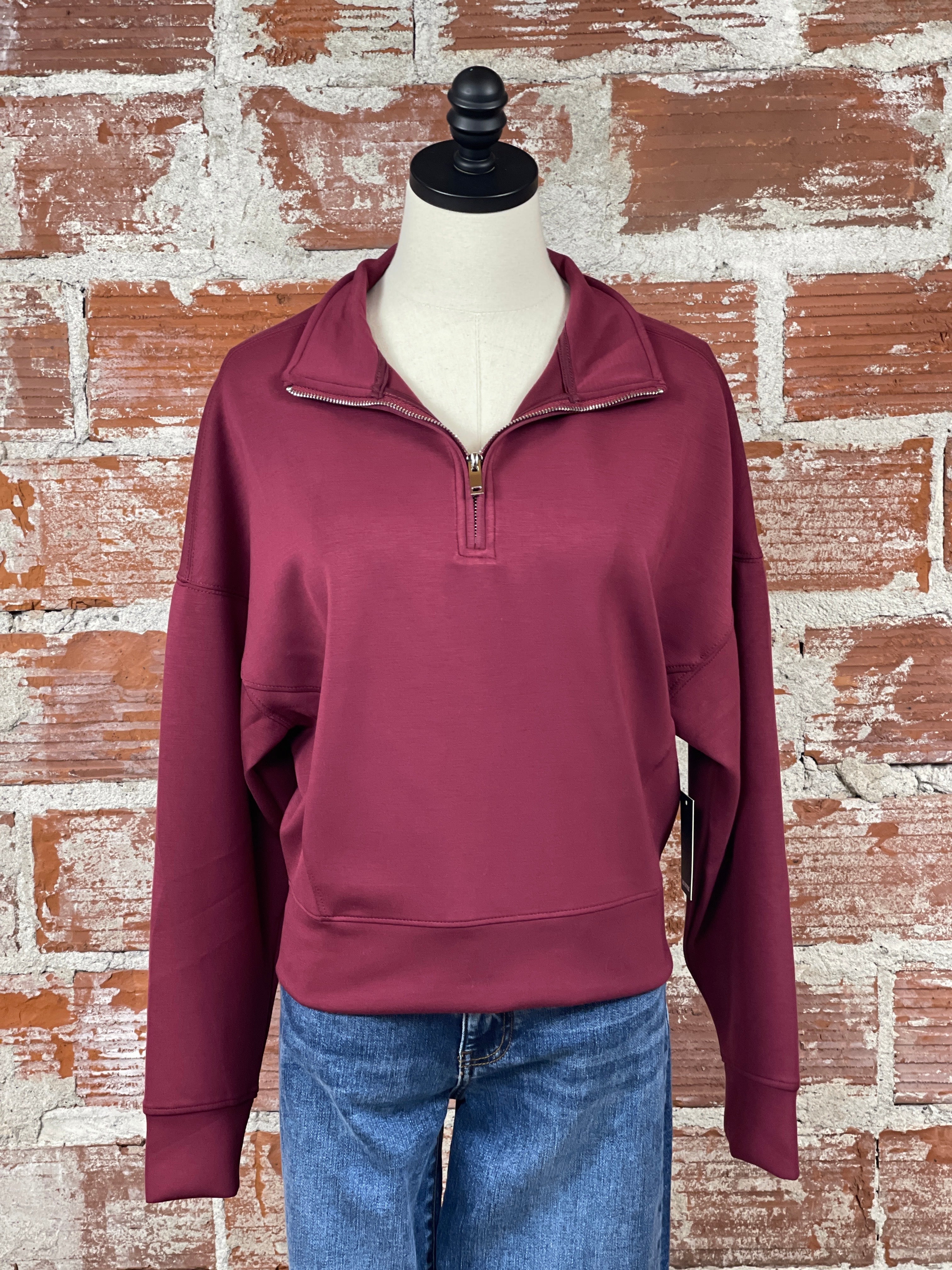 Mailyn Top in Rhubarb-142 Sweatshirts & Hoodies-Little Bird Boutique