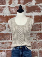 Daisy Sweater Tank in Taupe-131 - Sweaters F/W (June - Nov)-Little Bird Boutique