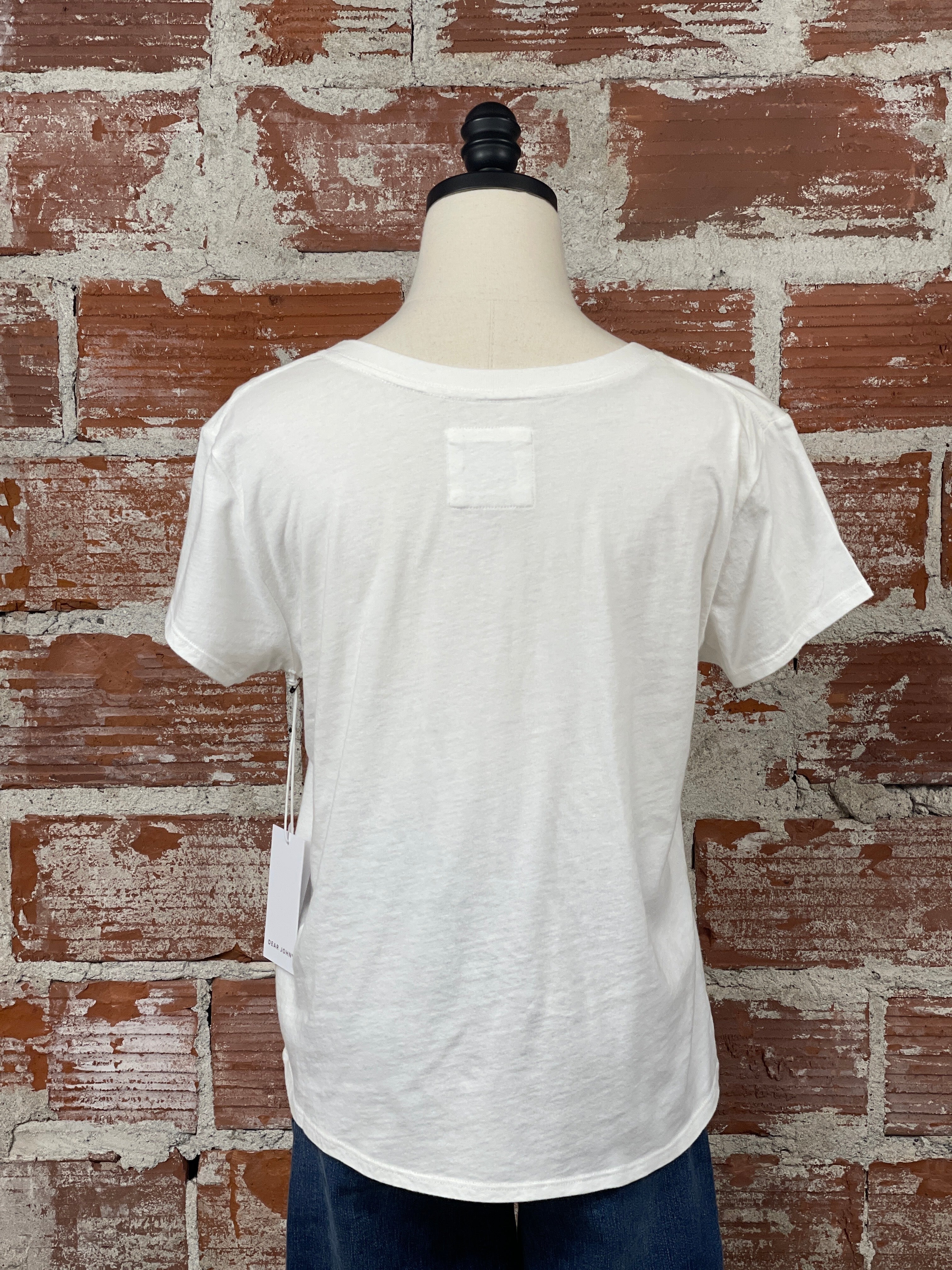 Dear John Vani Tee in White-121 - Jersey Tops F/W (June - Nov)-Little Bird Boutique