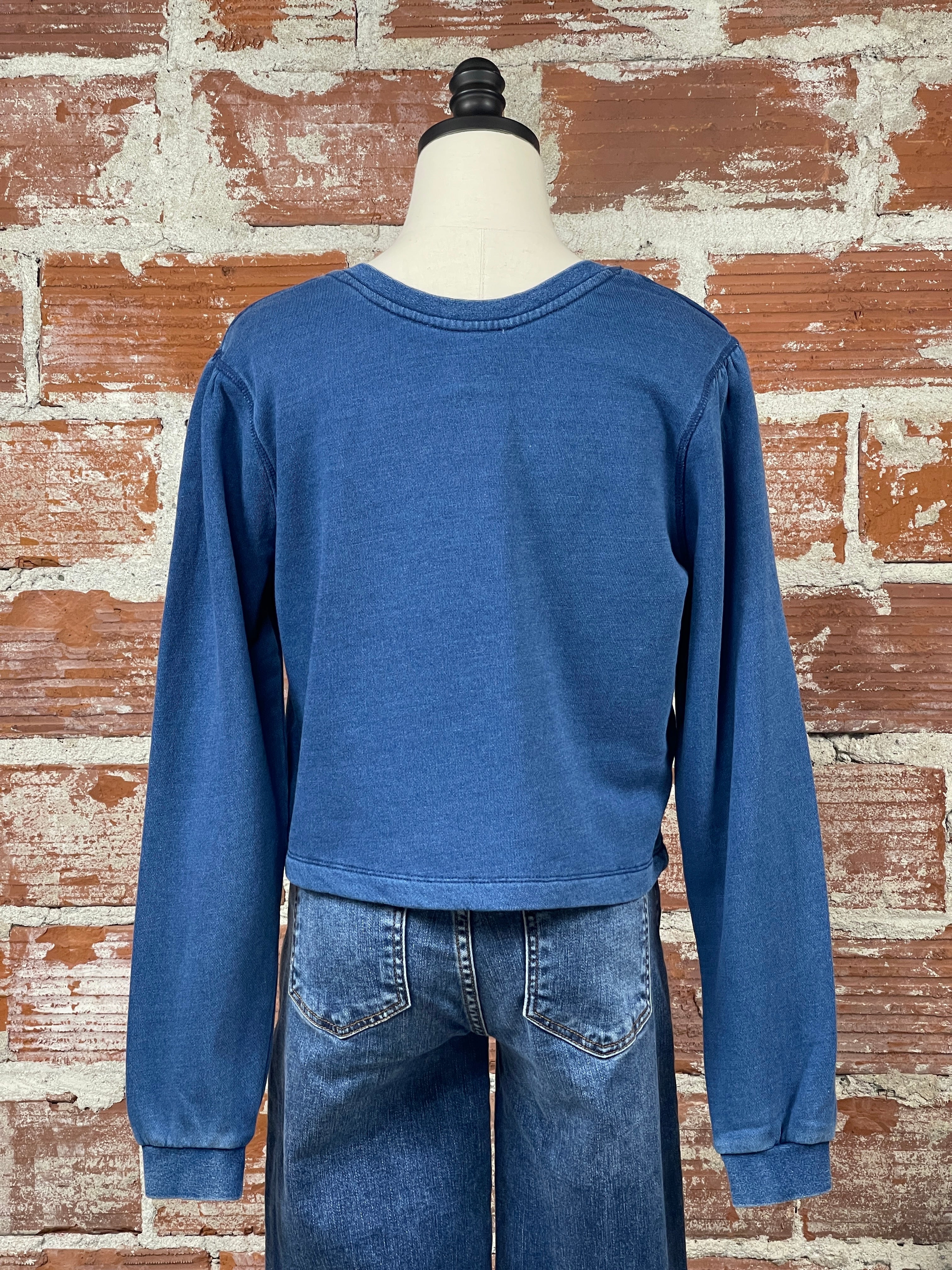 Dear John Raya Sweatshirt in Dark Indigo-121 - Jersey Tops F/W (June - Nov)-Little Bird Boutique