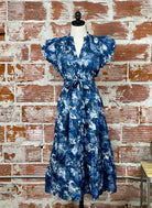 Florence Dress in Blue Tuscany-152 Dresses - Long-Little Bird Boutique