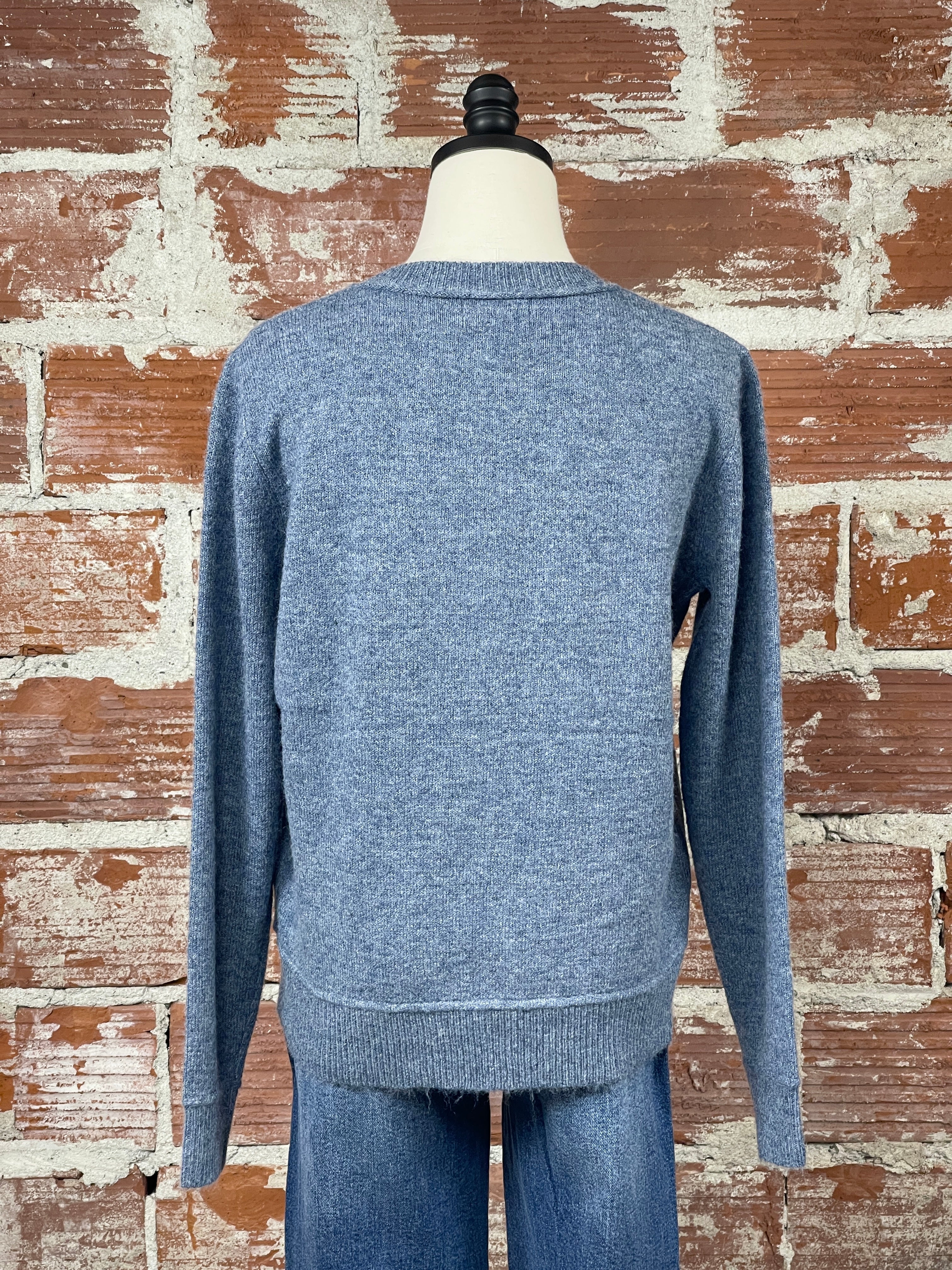 Classic Sweater in Denim Blue-131 - Sweaters F/W (June - Nov)-Little Bird Boutique