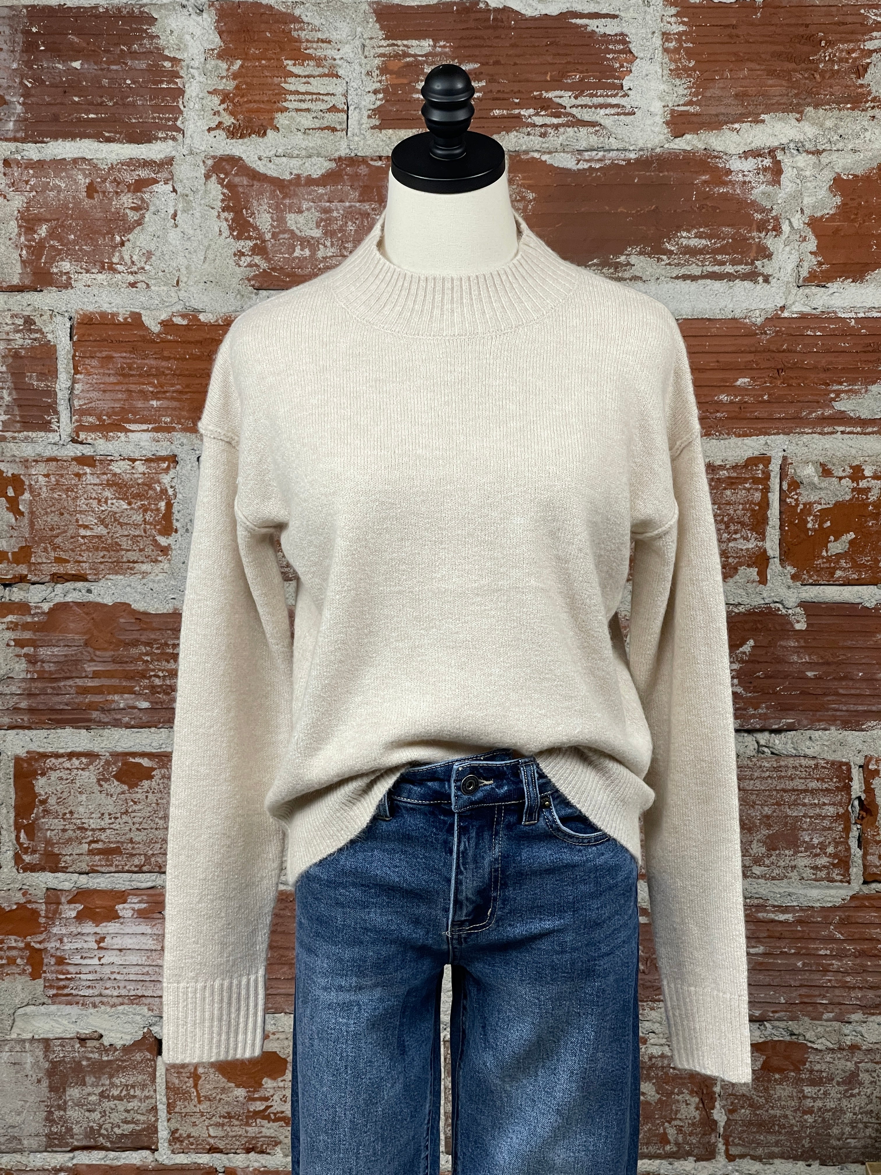 Anna Sweater in Oat-131 - Sweaters F/W (June - Nov)-Little Bird Boutique